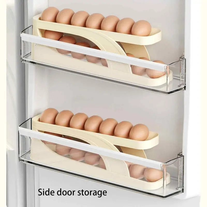 Organizador de huevos para nevera, dispensador automático de huevos,  soporte de exhibición de huevos rodantes para armario de refrigerador,  herramientas y accesorios de cocina