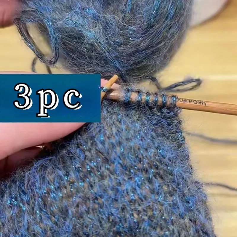 3Pc Blue Tear Yarn Golden Scallion Mahai Hair Thread Versatile Tessuto Lavorato A Maglia Morbido Tessuto A Mano Sciarpa Materiale Borsa