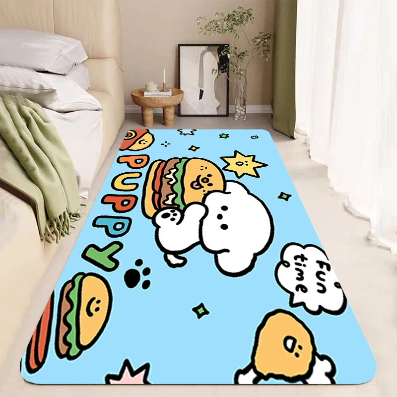 

Kawaii Puppy Carpet for Rooms Non-slip Doormat Door Mat Floor Mats Home Room Rugs Balcony Rug Foot Bath Bathroom Kitchen Carpets