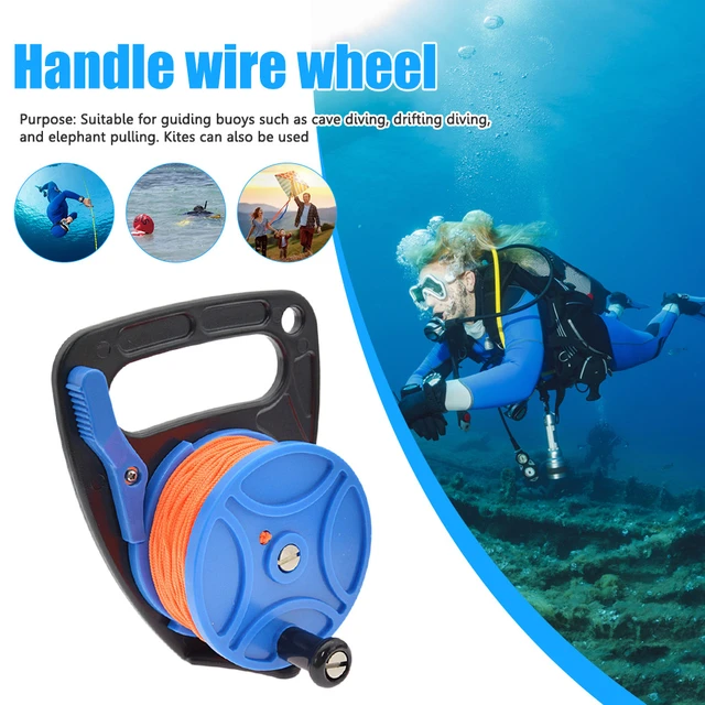 Scuba Diving Wreck Reel with Handle Multifunctional Underwater Cave Reel  Durable Nylon Weaving Rustproof for Water Sports Gear - AliExpress