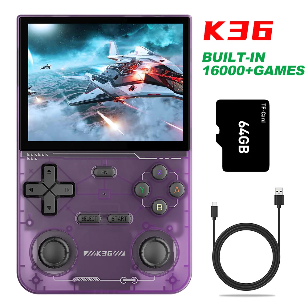 専用ゲーム機 358 レトロハンドヘルドビデオゲームコンソール,3.5インチ,640x480