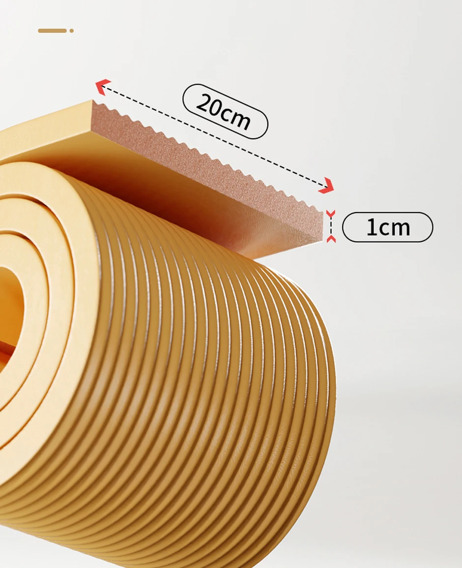 Description Picture 3 of item2M Beam Anti-collision Head Soft Wrapped Edge Stair Anti-collision Strip Sponge Wall Sticker Wrapped Edge Pipeline Insulation