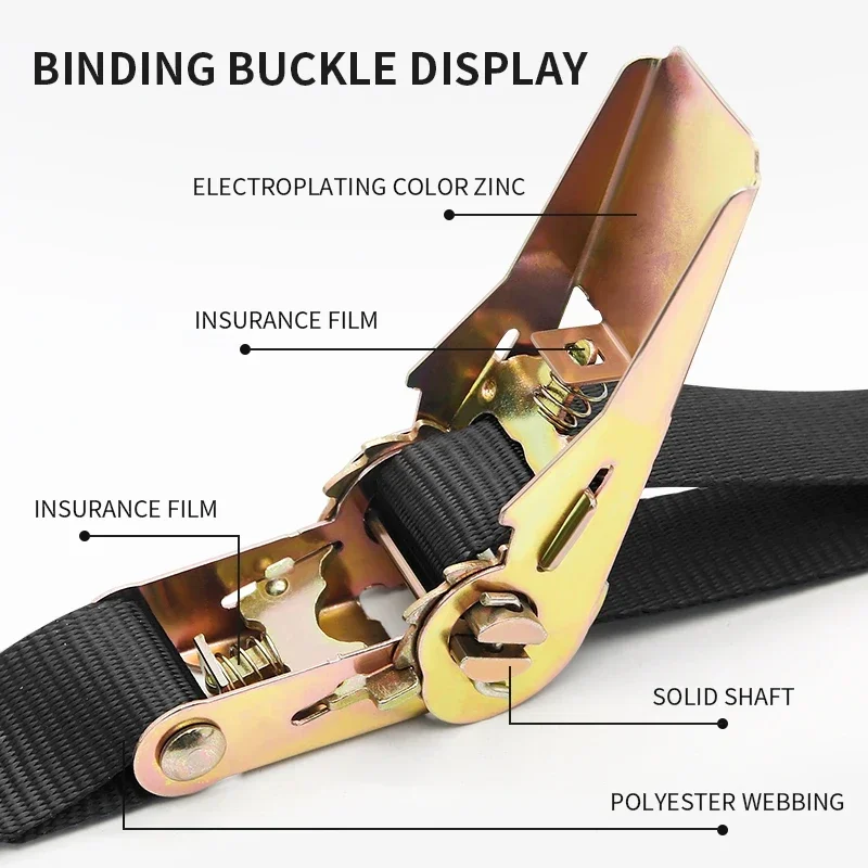 Truck Binding Strap Tightener Small Ratchet Tightener Self-Locking Rope Cargo Packing And Fixing Strap Airplane