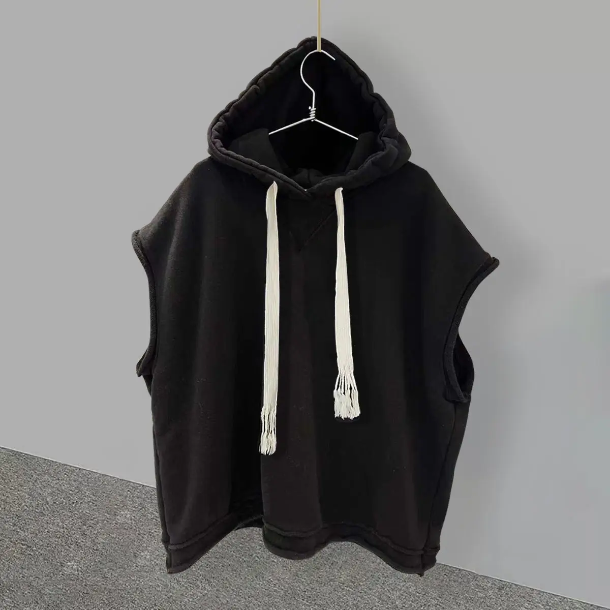 HKSH Solid Color Hooded Sleeveless T-shirt Men's Summer New Fashion Chic Ins Korean Style Fashion Versatile Handsome Vest HK1001