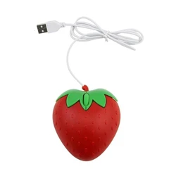 USB Wired Mouse Sweet Red Strawberry Fruit Gift USB Optical Mouse Mice For PC