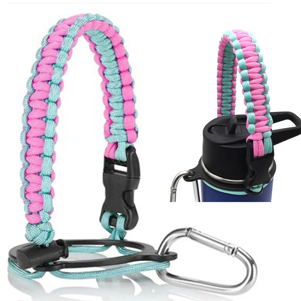 Water Bottle Shoulder Strap Paracord Handle with Shoulder Strap for Water Bottle Other Wide Mouth Bottles for 12oz to 64oz