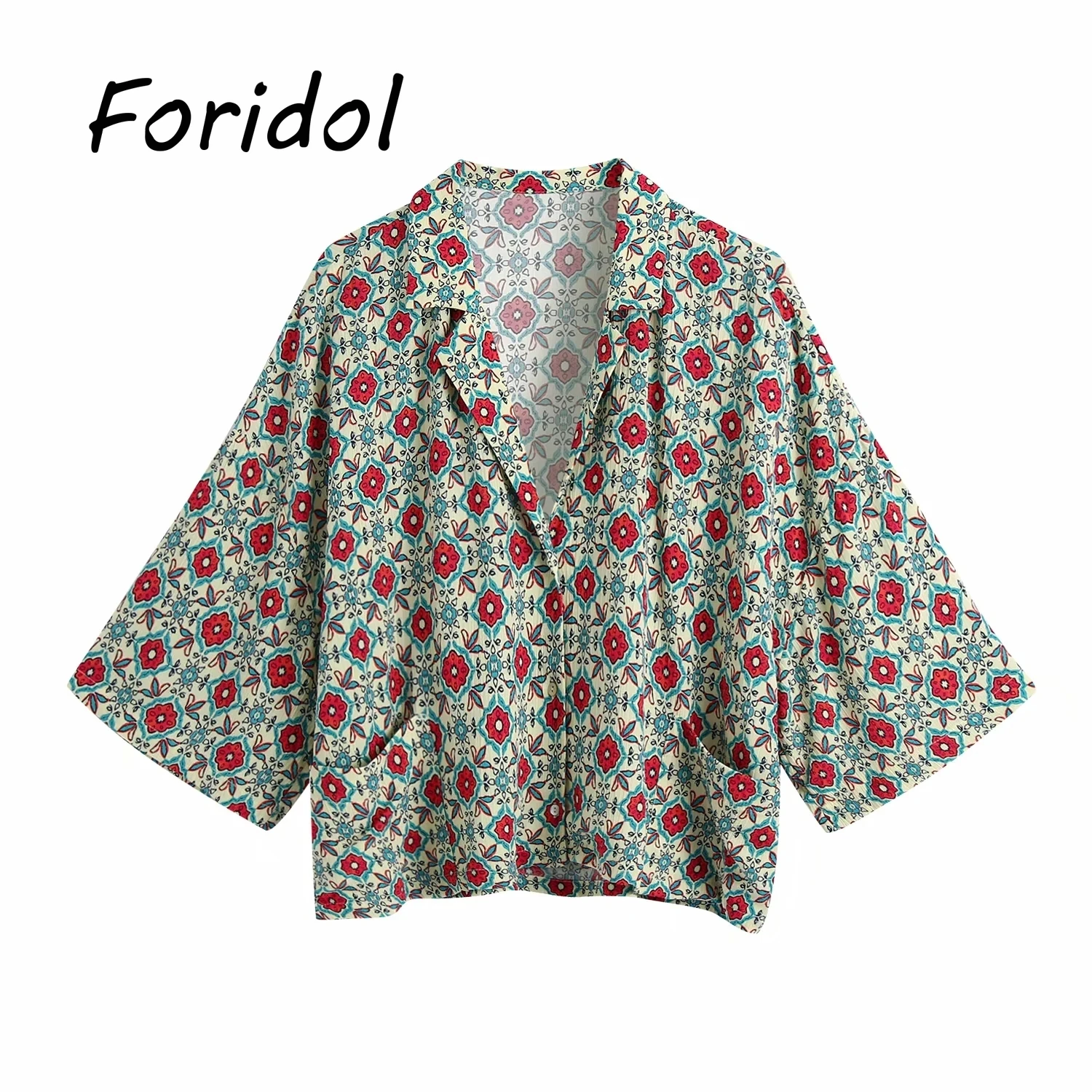 우아한 블라우스 바지 세트 두 조각 점프 슈트 긴 소매 레트로 블라우스 셔츠 여성 여성 정장 봄 여름 복장 잠옷