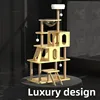 Multi-layer Sisal Cat Tree Tower Home Super Luxury Cat Scratcher Post with Bed Villa Cat Accessories for Pets Furniture