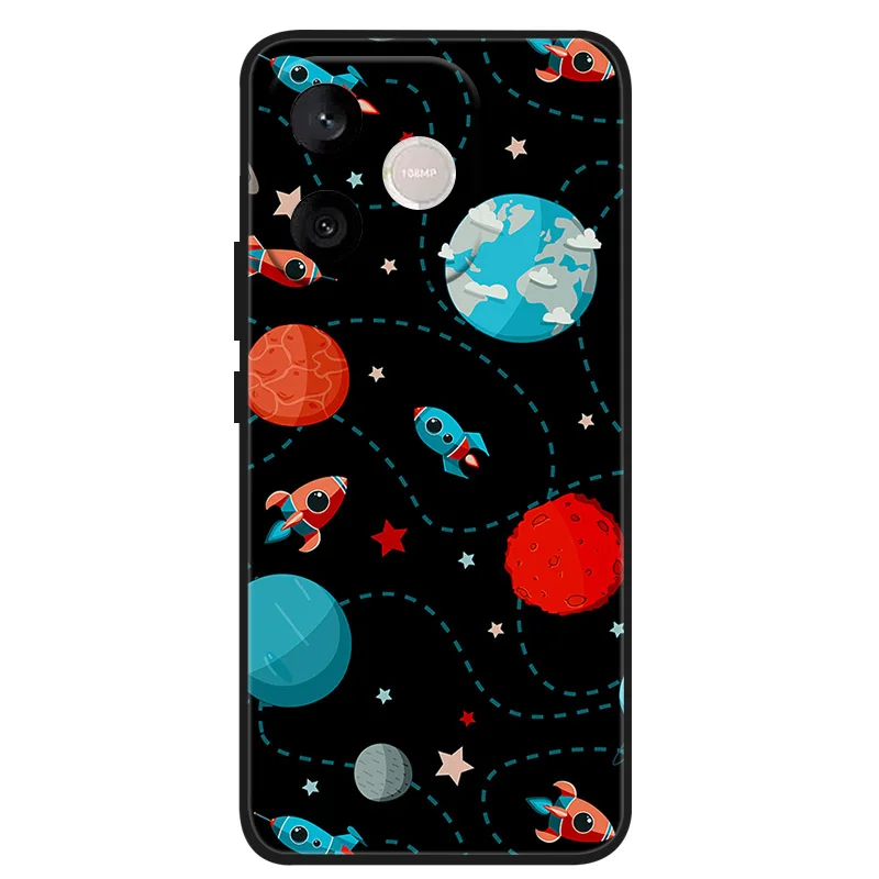 Luxury Painting Soft Silicone Shockproof Bumper Case -