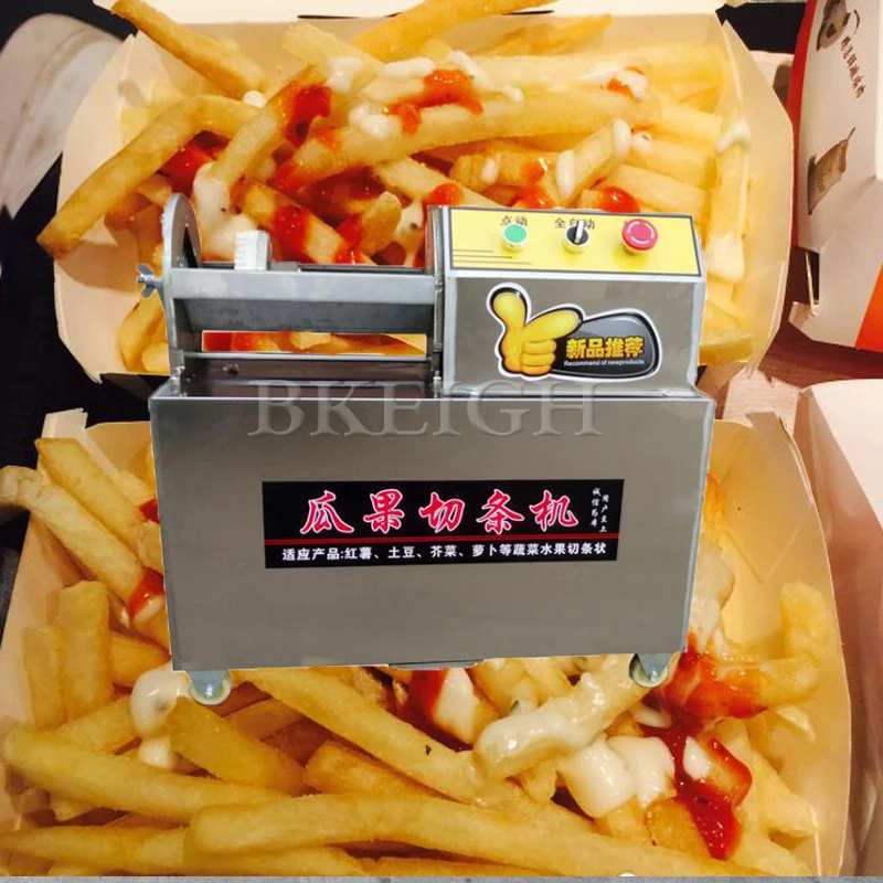 

New Electric Potato Chip Cutting Machine, Commercial Vegetable Cutting Machine, Kitchen Equipment 110-220V