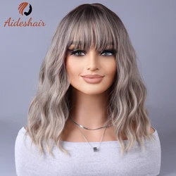 Chic Fringe Gray-Gradient Synthetic Wig - European & American Style - 14inches (LC058-5)