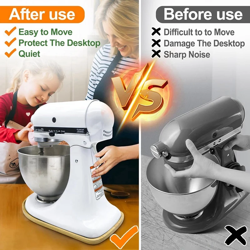 Bamboo Mixer Slider For Kitchenaid 5-8 Qt Bowl-Lift Stand Mixer, Kitchen Countertop Storage Accessoriesm12k 6