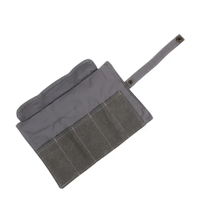 Premium Canvas Watch Band Roll Organizer with 5 Individual Slots, Portable Travel Stora... - SKU WBRO1546 - UGI Packaging