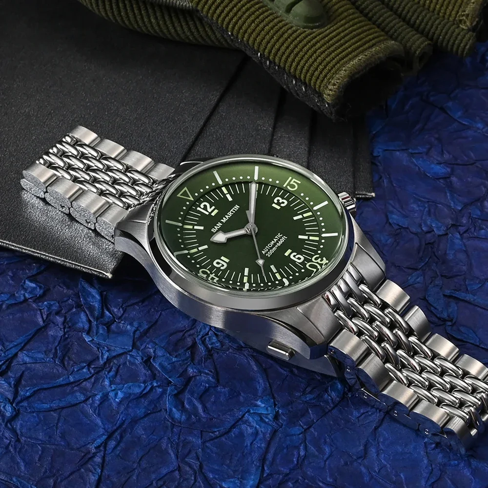 San Martin 39mm Leyenda Diver Watch NH35 Automatic Mechanical Movement AR Sapphire Luminous Waterproof 200m Watches SN0141W 4
