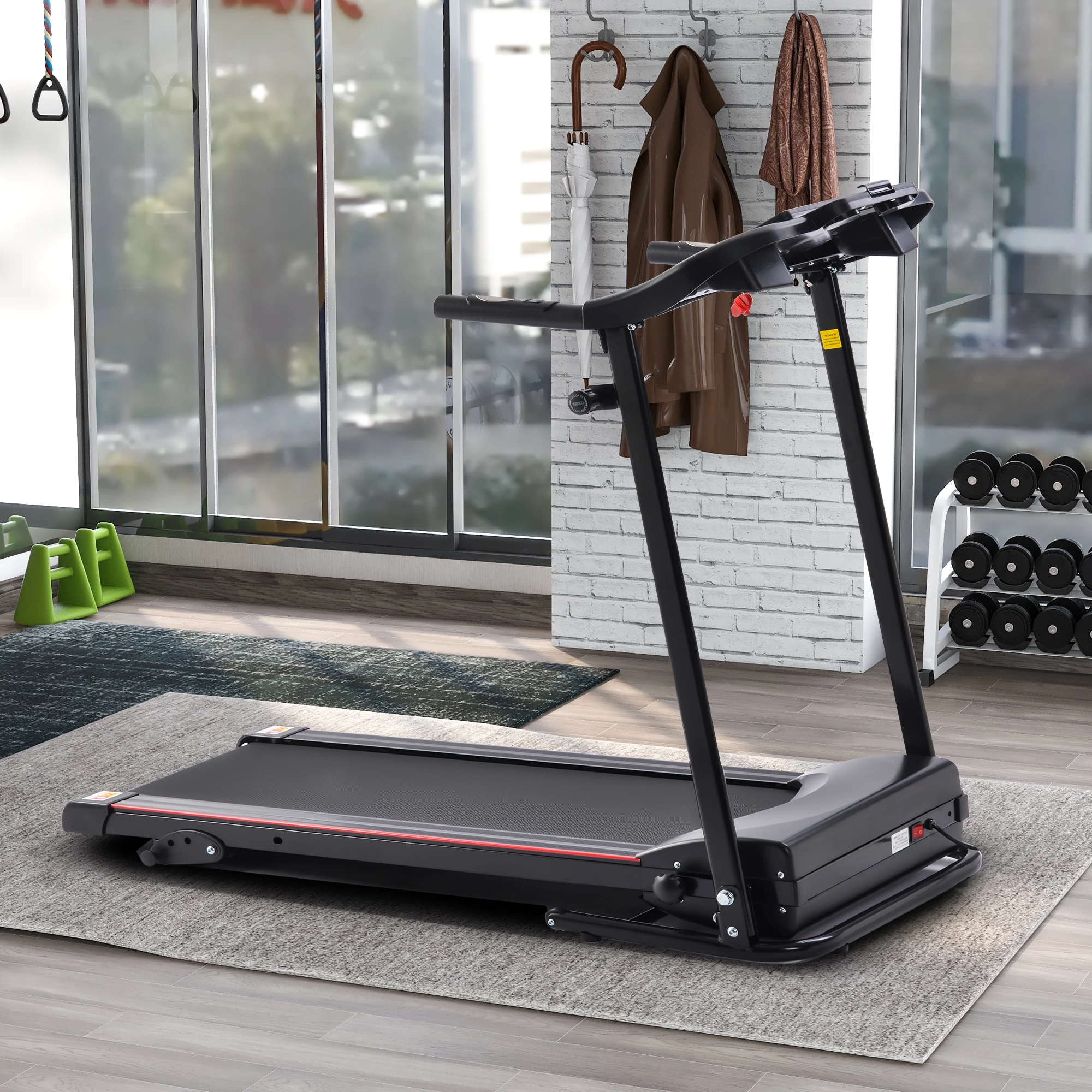 Powerful Folding Treadmill for Home Gym-3-Level Incline, LCD Fitness Tracking, 12 Preset Programs, 265 lbs Capacity