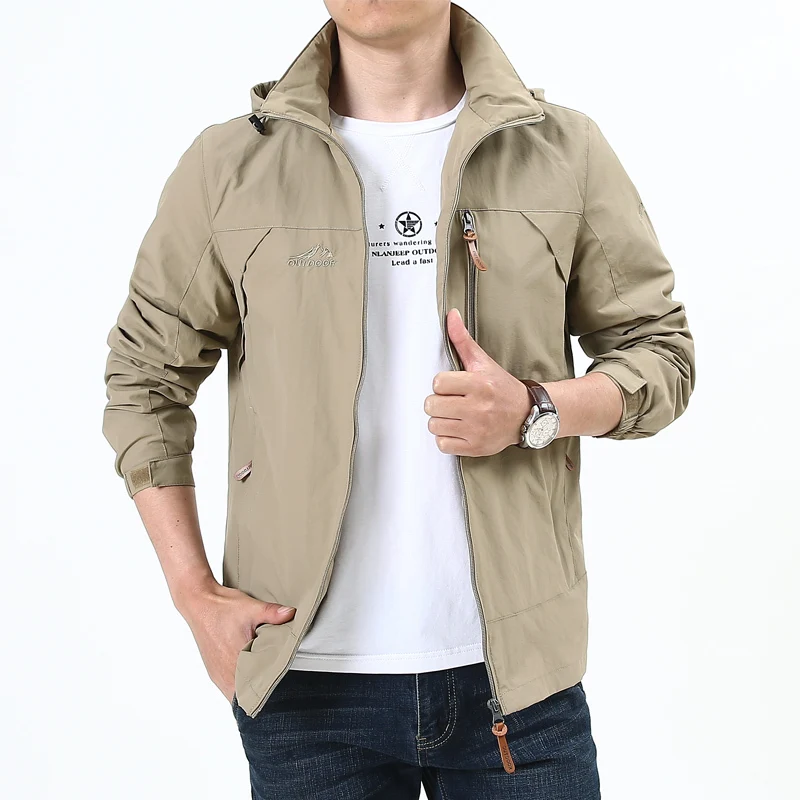 Military Coat Men Aesthetic Jackets Streetwear Clothes for Teenagers Men's Winter Coats Icon Spring Windbreaker Sweatshirt Man