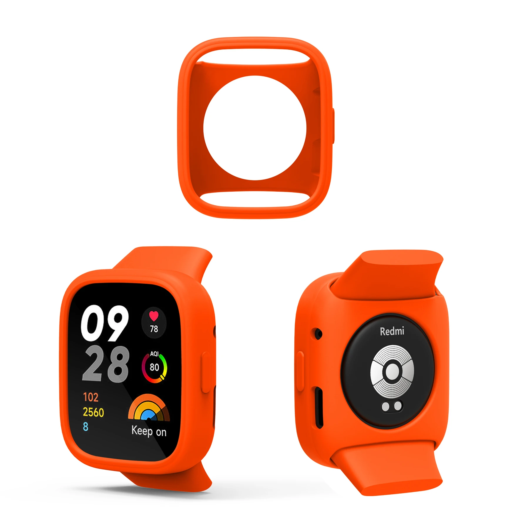 Premium Soft TPU Silicone Case for Smart Watch with Frame Screen Protector