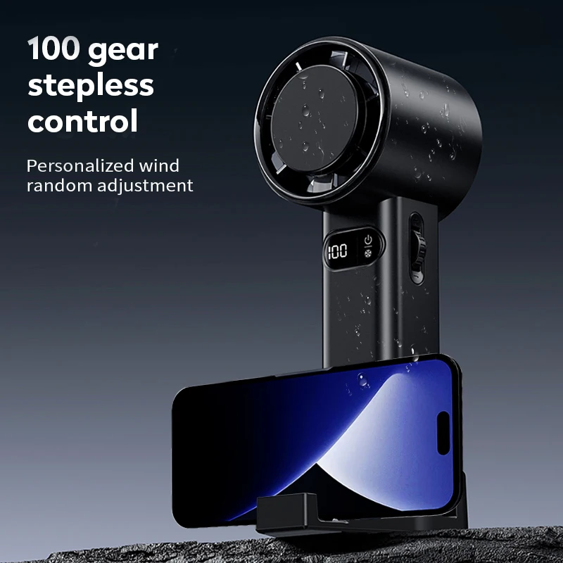 냉동 휴대용 터보 선풍기 미니 휴대용 핸드 선풍기, USB 충전식 개인 선풍기, 소형 포켓 선풍기, 100 속도 