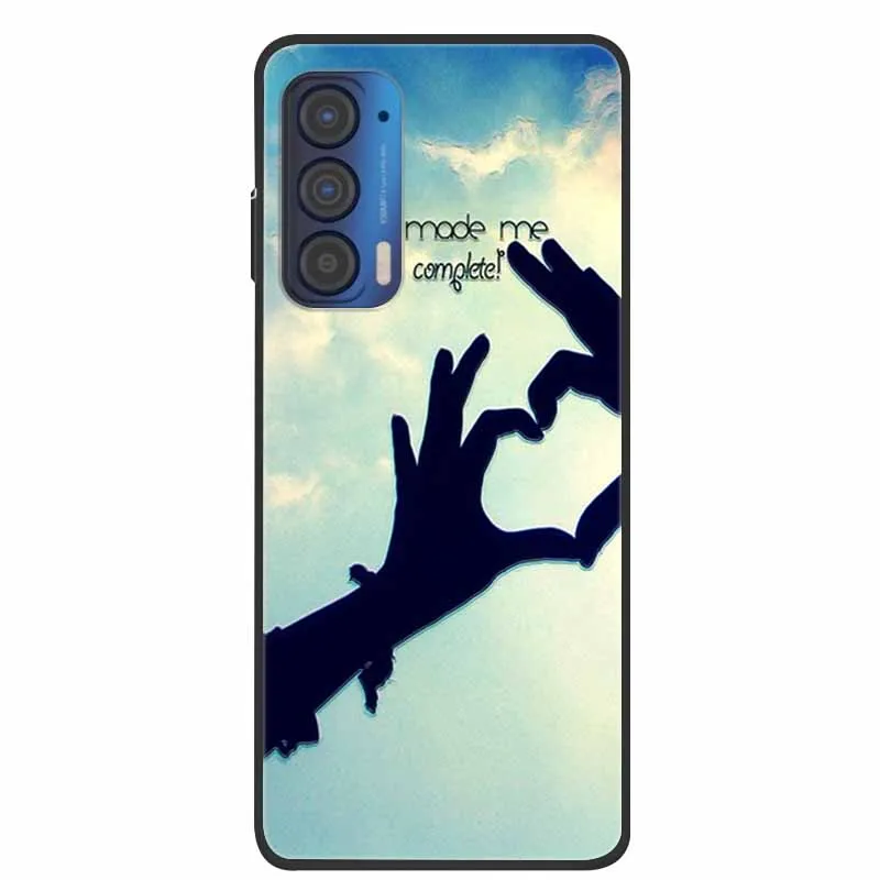 Silicone Soft Flower Marble TPU Black Phone Cover - Protective Case