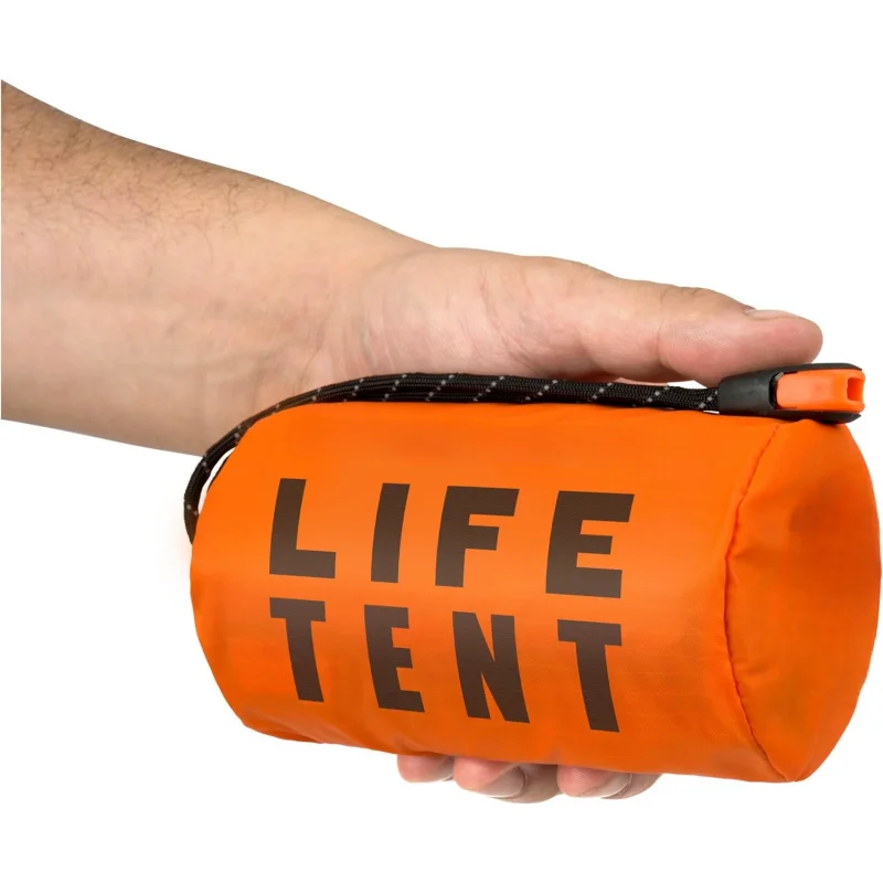 

Life Tent Emergency Survival Shelter 2 Person Emergency Tent 2.4*1.5M Survival Tent Emergency Shelter with Whistle & Paracord