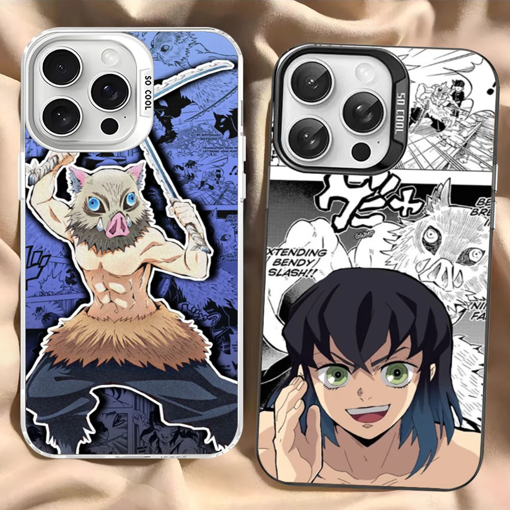 Hashibira Inosuke Demon Slayer Phone Case For iPhone Pro Max X XR XSMAX Matte Shockproof Back Cover