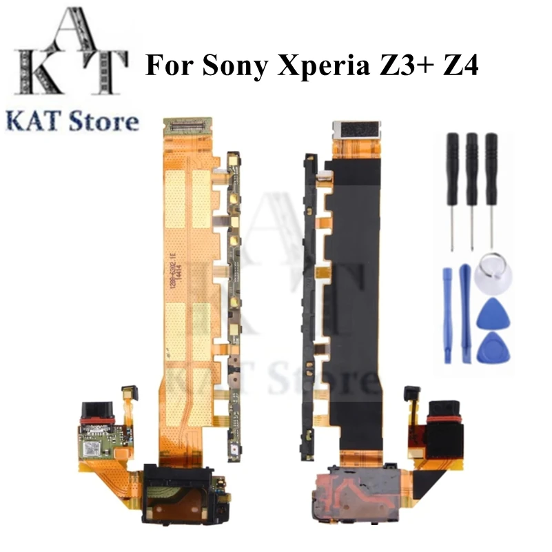 

KAT For Sony Xperia Z3+ Z4 E6553 E6533 E5663 Charger Charging Port Power Button Flex Cable Replacement Part