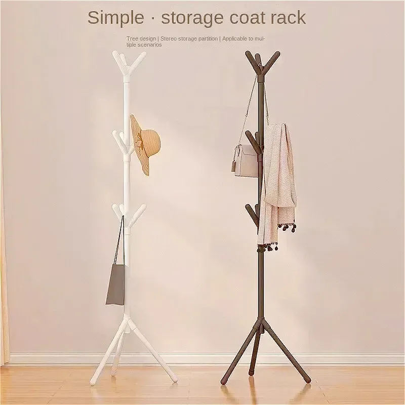 Mobile Floor Standing  Multi HookClothes Rack Tree Branch Shape  and Convenient Coat Rack for Home Living Room Clothing Storage