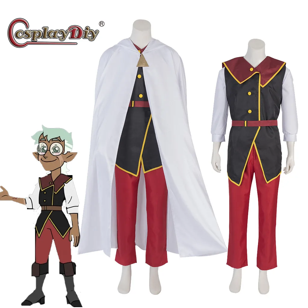 

Cosplaydiy Raine Whispers Cosplay Anime The Owl Costume House Outfits Vest Pants Cloak Tops Full Set Halloween Carnival Man Suit