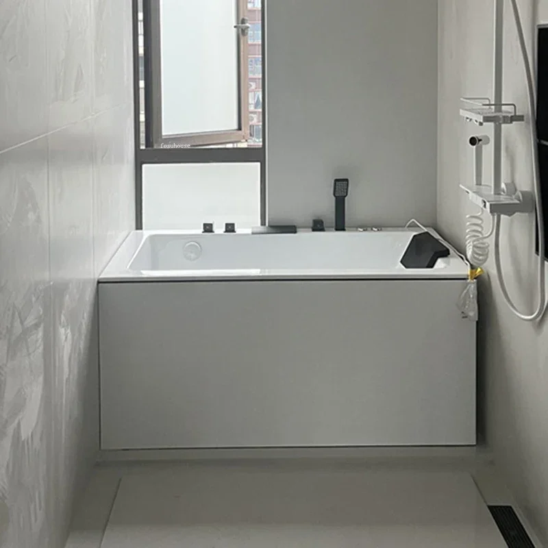 Modern Acrylic Hydromassage Bathtub Household Portable Spa Bathtub Adults Hotel Bathroom Comfortable Massage Seat Bath