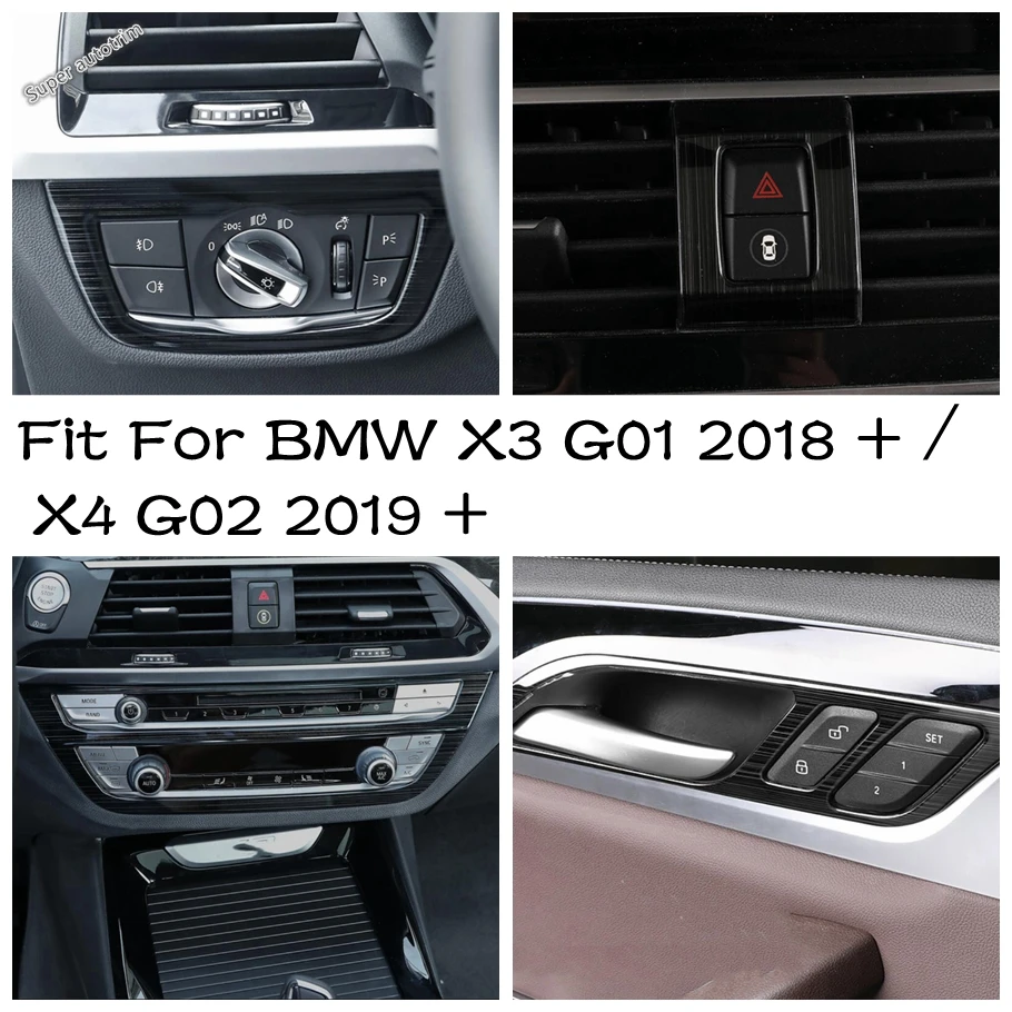 

Handle Bowl Window Lift / Warn Light / Head Lamp / Central Air AC Panel Cover Trim Accessories For BMW X3 G01 / X4 G02 2019-2021