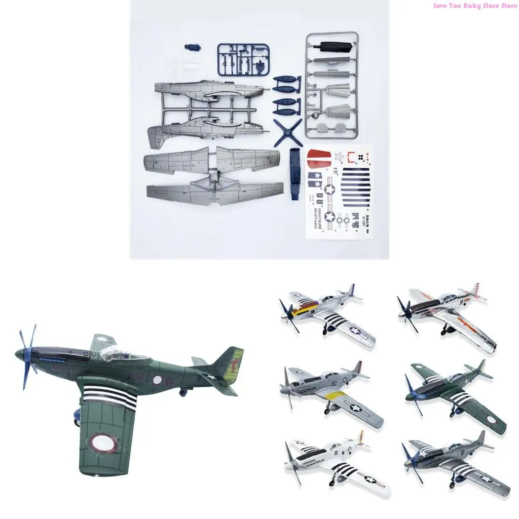 Kit Maquette Avion de Chasse 1:48 DIY 6 Modèles - Jouet Éducatif