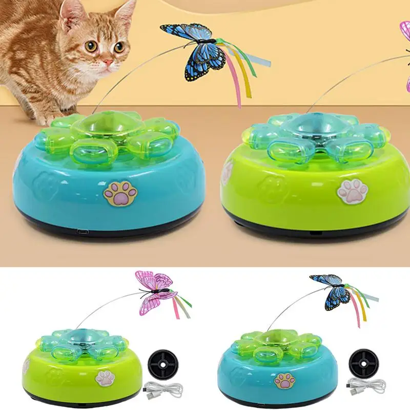 

Rotating Electric Flying Butterfly Colorful Interactive Cat Dog Automatic Humming Bird Intelligence Training Rotating Funny Toys