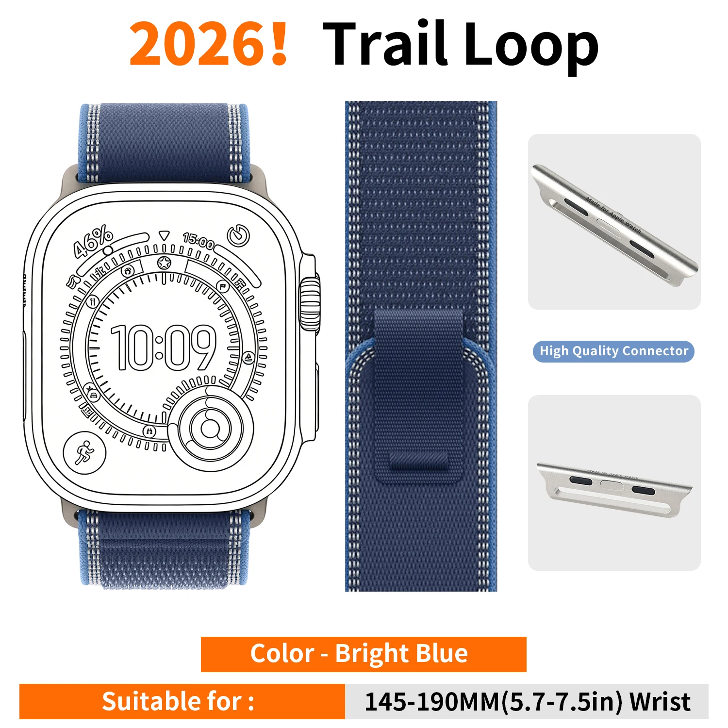 ตัวเลือกสินค้า สายนาฬิกาไนลอนคุณภาพสูง สำหรับ Apple Watch ทุกรุ่น