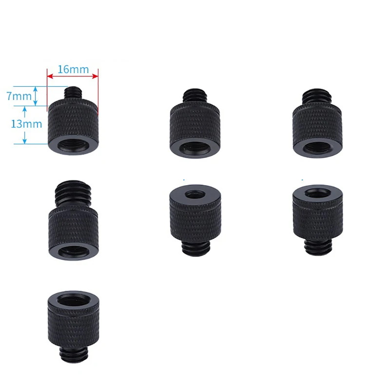 Description Picture 3 of itemBlack 1/4" To 3/8" Male To Female Thread Screw Mount Adapter Tripod Plate Screw Mount For Camera Flash Tripod Light Stand