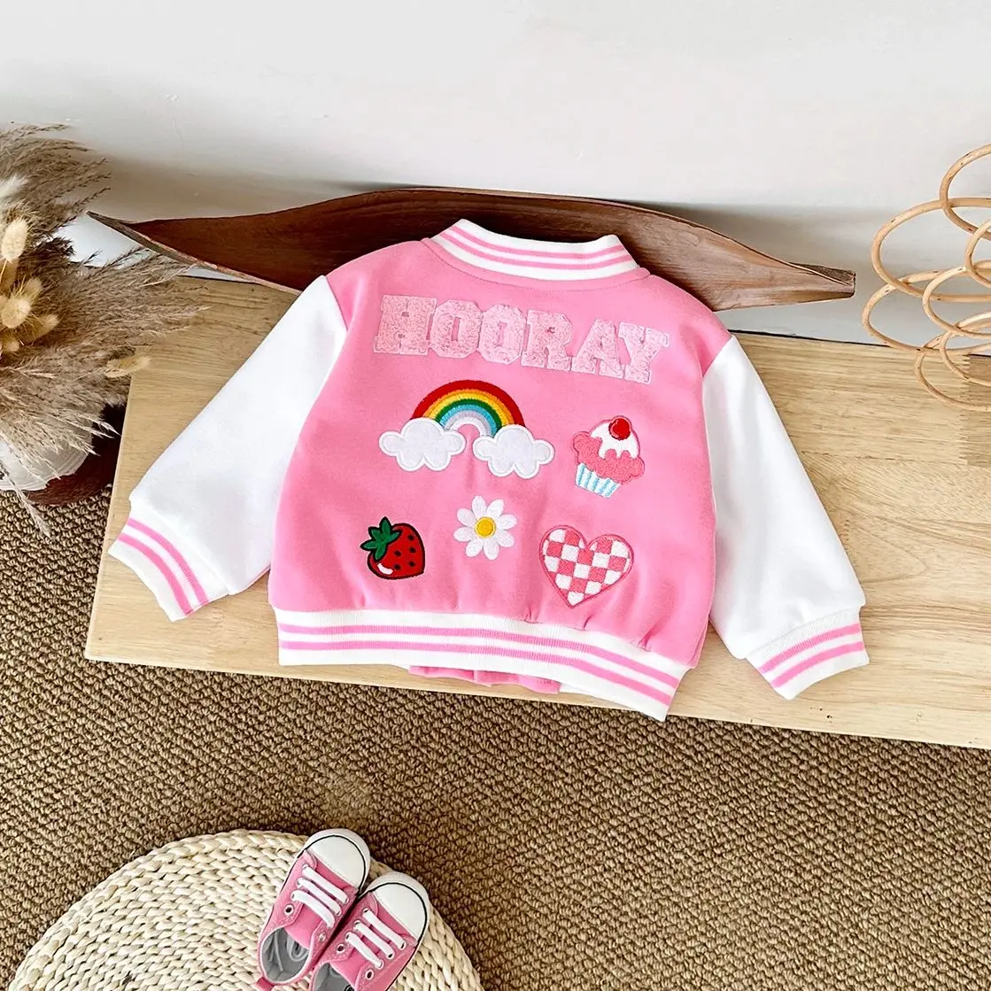 Baby Jacket Fall Thick Newborn Baby Winter Boys Girls Jacket Baseball Grid Cloth Clothing Cotton Stylish Sport Coat