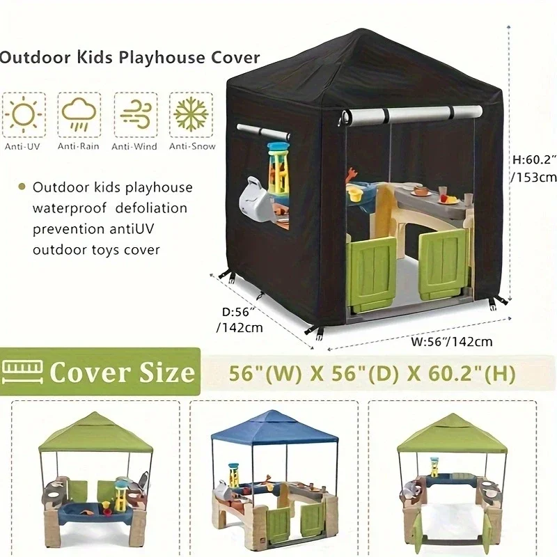 Children Outdoor Playroom Cover Children's Outdoor Playroom Dust Cover Sunscreen Waterproof Toy Cover 420D Oxford Cloth Sunshade Cloth Only Sold