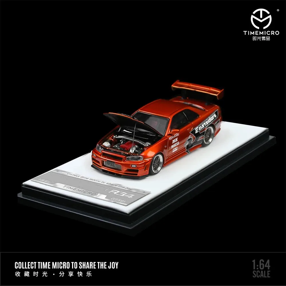 TIME MICRO 1:64 GTR 34 Z-tune Painting Alloy Car Model Model Car Collection& Display& Gift 4