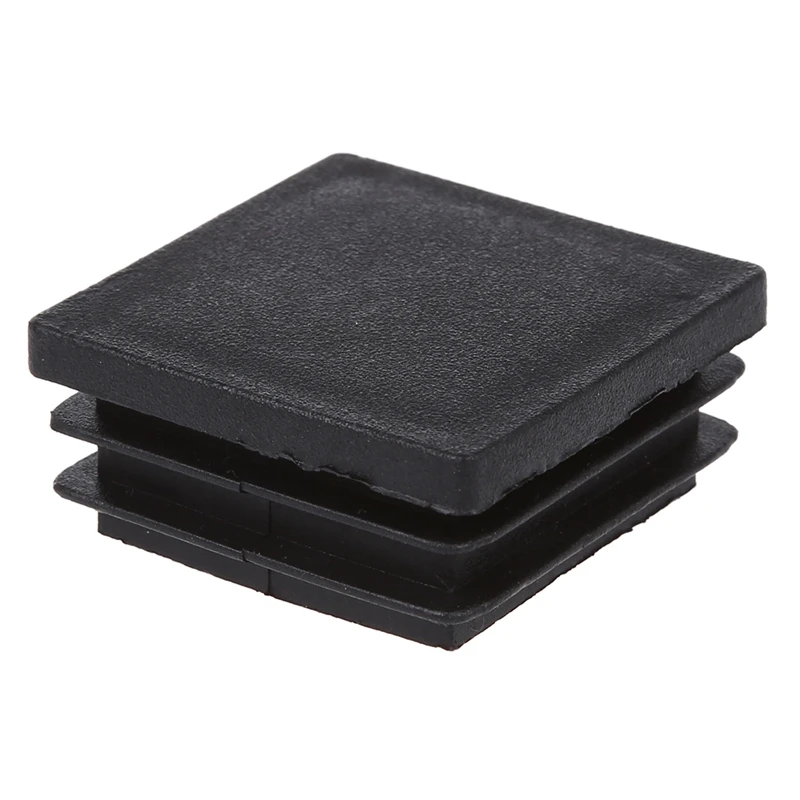 40Mm X 40Mm Plastic Square Tube Inserts End Blanking Caps Black 60 Pcs