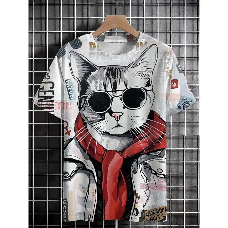Men Oversized 3D Print Short Sleeve T Shirt
