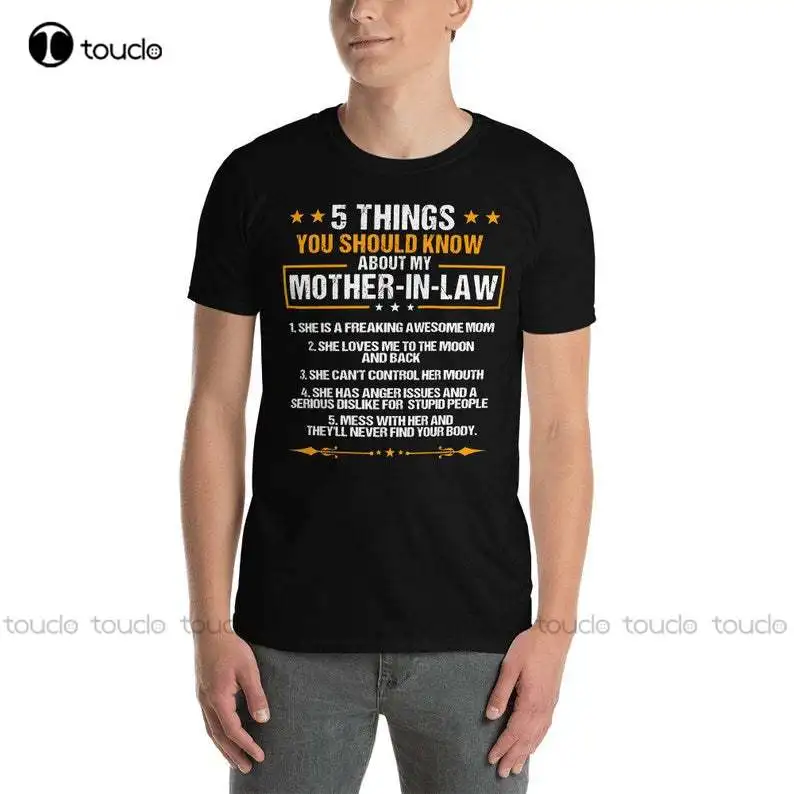 T-Shirt For Son-In-Law Mom-In-Law Idea Regalo Per 5 Cose Su My Mom-In-Law Regalo Di Fidanzamento Per T-Shirt Perfect Son-In-Law