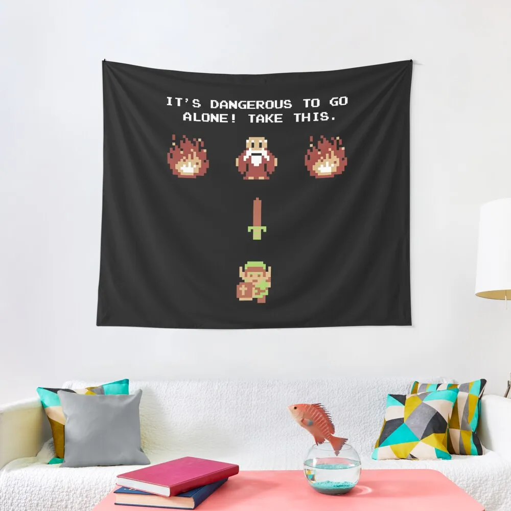 

It's Dangerous To Go Alone Tapestry Home Decor Aesthetic Home Decorations