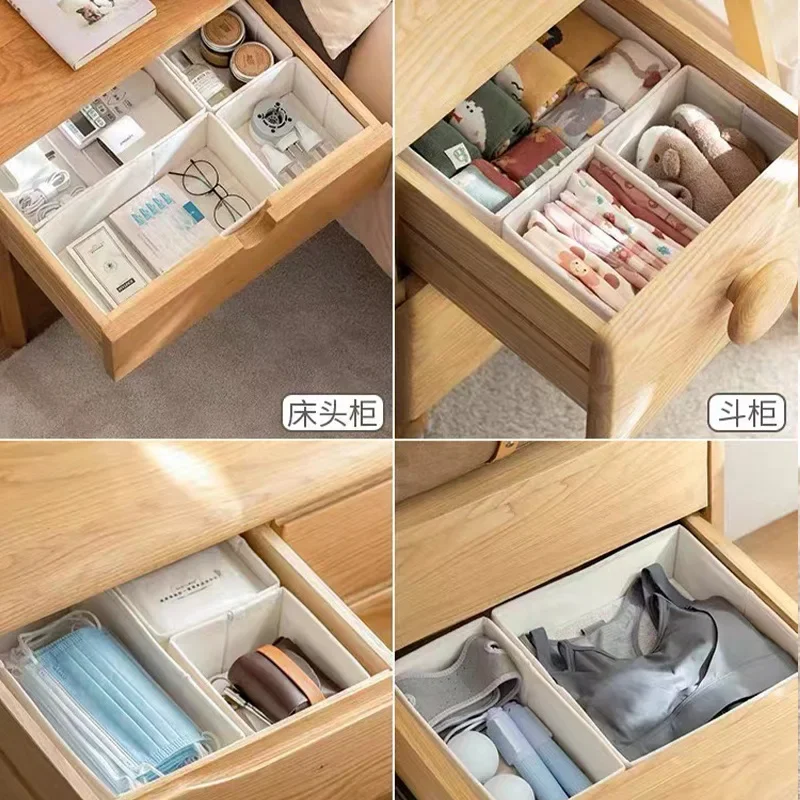 4 specifications Household Wardrobe Storage Baskets Large Capacity Clothing Toy Storage Bags Polyester Folding Desk Storage Box