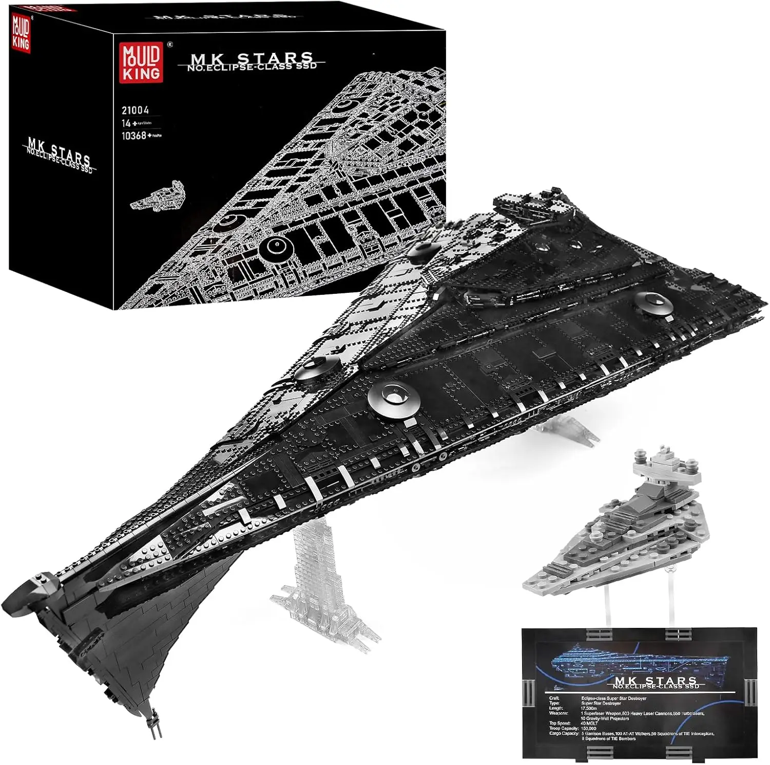 Mould King 21004 Super Star Destroyer Model Eclipse-Class Imperial Star Destroyer Building Block Toy Collection Gift