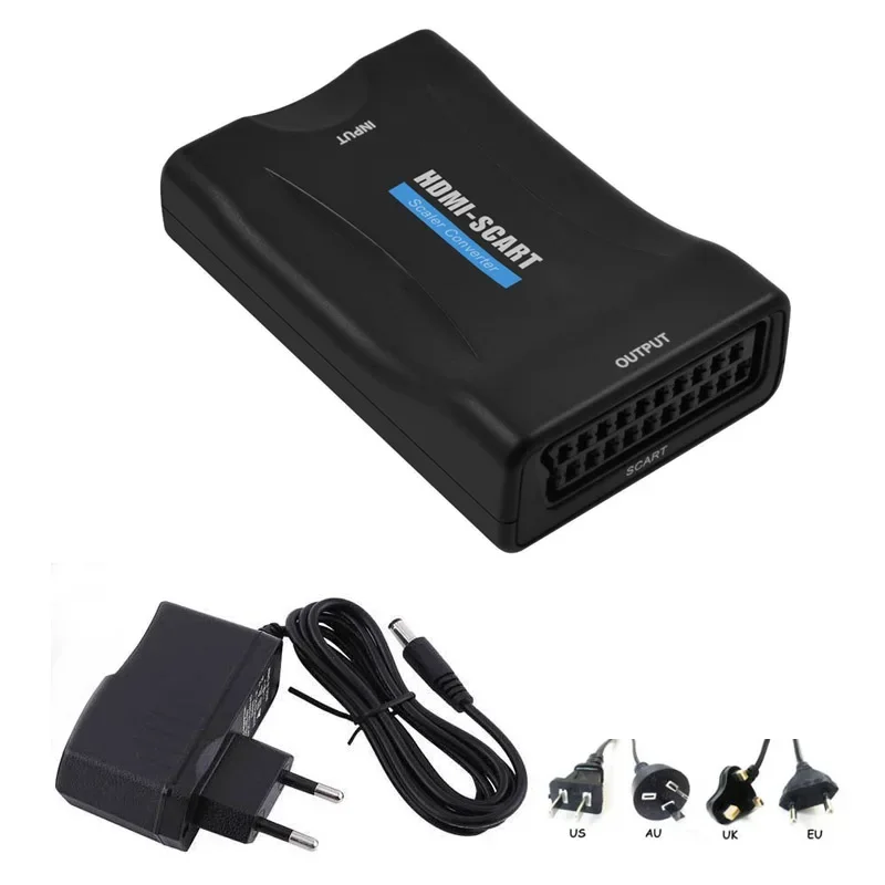 

HD 1080P Input HDMI-compatible To SCART Output Audio Video Converter Upscale Adapter Box For HDTV DVD SKy PS3 MHL Smart Phone