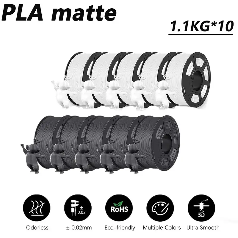 JAYO 3D Printer PLA/PLA Meta/PETG/PLA PLUS/PLA Matte Filament 1.75mm 9/10 Rolls 3D Printing Materials for 3D Printer&3D Pen - Image 13