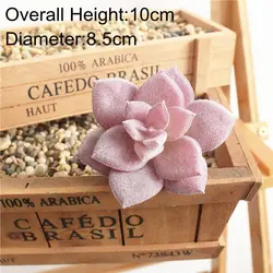 Vibrant Purple Flocking Artificial Succulent Decor (FP Jing Yue Lian)