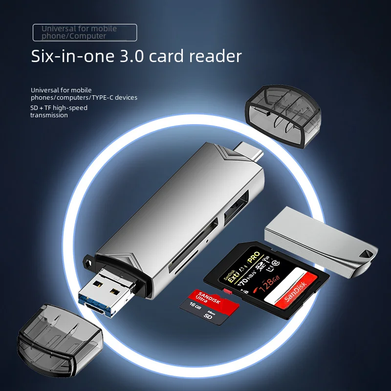 고속 C타입 USB 3.0 크로스보더 다기능 Tf/sd 카드 리더기, Otg 카메라 폰 리더기, 신제품