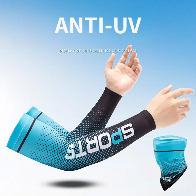 New Ice Silk Sleeve Sunscreen Cuff UV Sun Protection Arm Sleeves Anti-Slip Men Women Long Gloves Outdoor Cool Sport Cycling New Ice Silk Sleeve Sunscreen Cuff UV Sun Protection Arm Sleeves Anti-Slip Men Women Long Gloves Outdoor Cool Sport Cycling