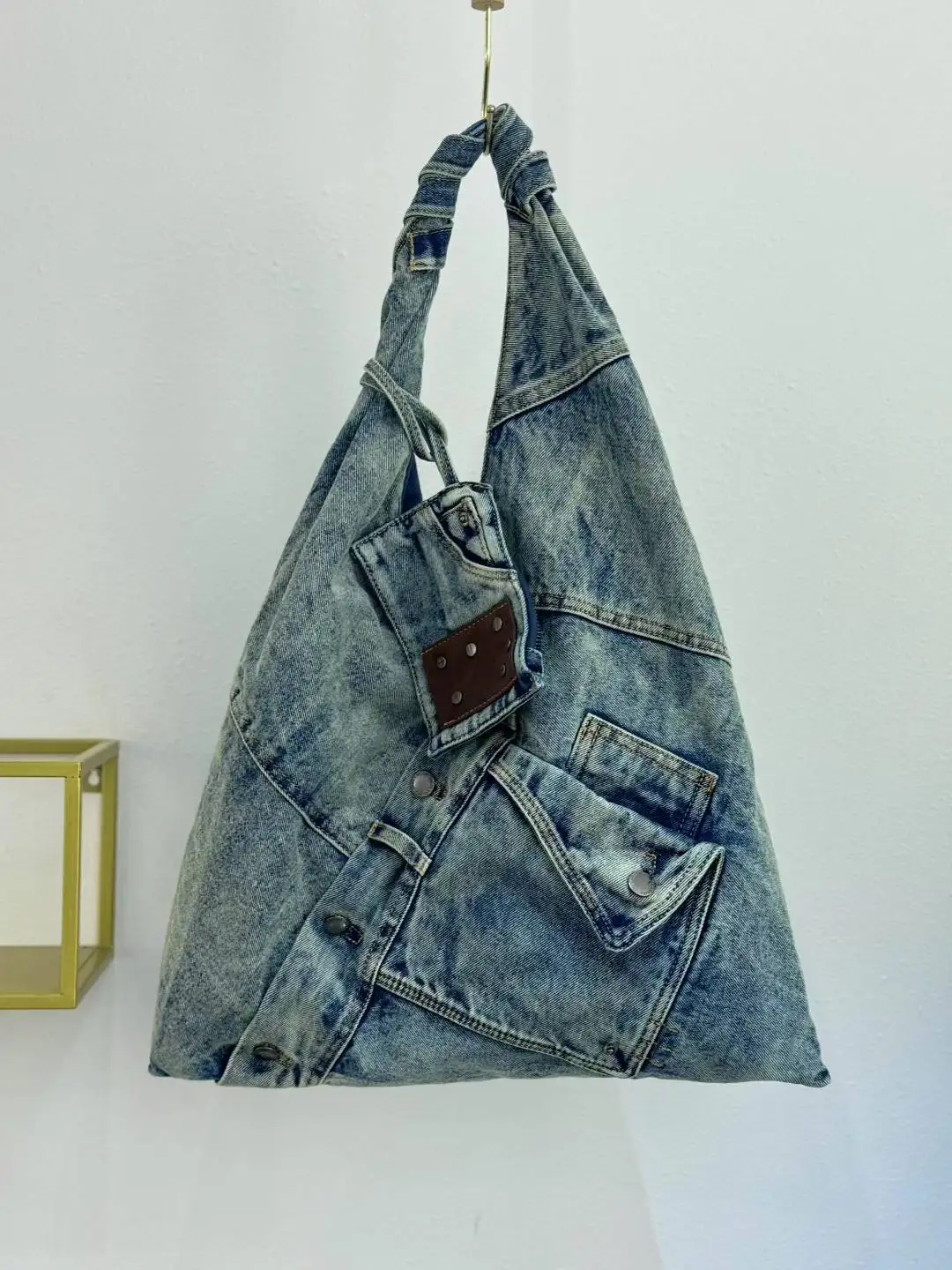 Fashion Washed Denim women handbags Y2K chian Shoulder bags for Female Simple Large capacity Student ladies big Totes bolsas