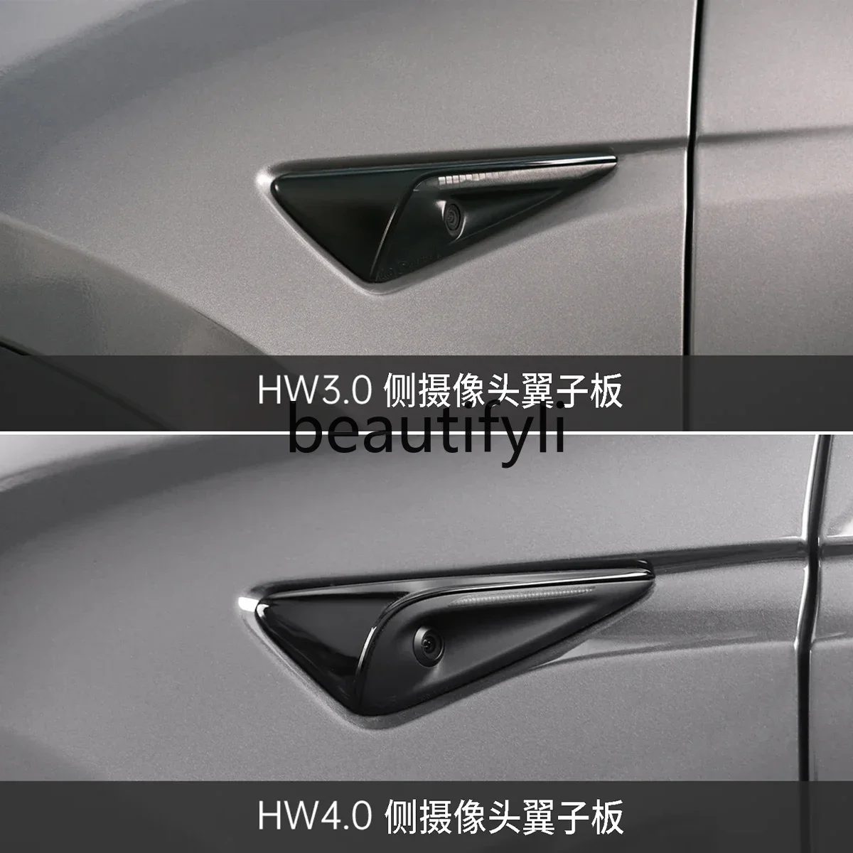 ModelY/3 New Version Side Camera Fenders Real Dry Carbon Fiber Accessories